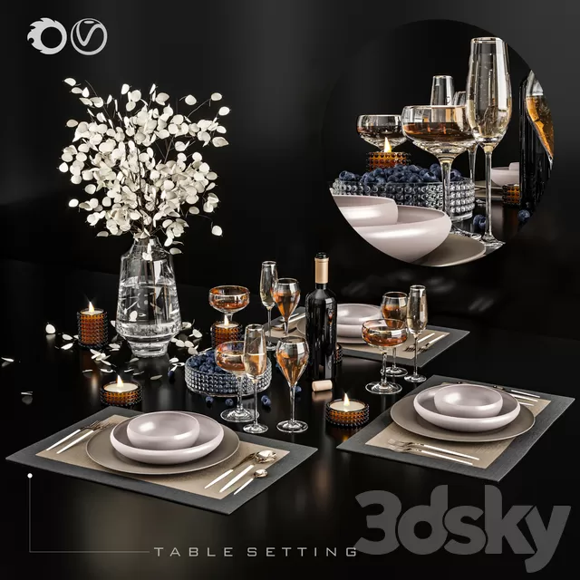 DECORATION – DECORATIVE SET – 3D MODELS – FREE DOWNLOAD – 4236