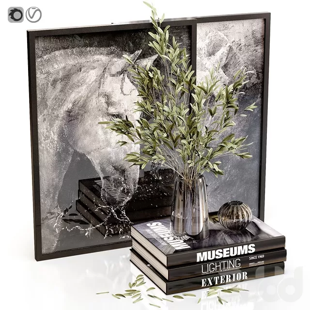 DECORATION – DECORATIVE SET – 3D MODELS – FREE DOWNLOAD – 4238