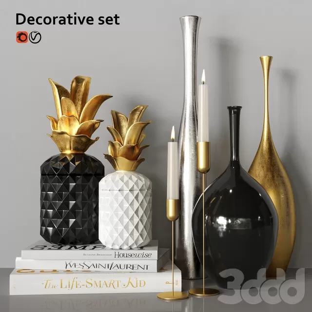 DECORATION – DECORATIVE SET – 3D MODELS – FREE DOWNLOAD – 4244