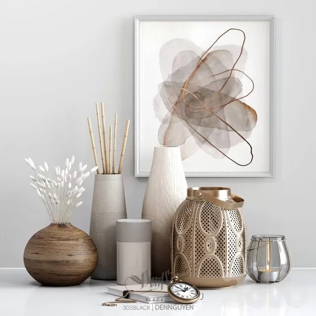 DECORATION – DECORATIVE SET – 3D MODELS – FREE DOWNLOAD – 4246