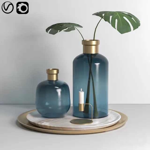 DECORATION – DECORATIVE SET – 3D MODELS – FREE DOWNLOAD – 4256