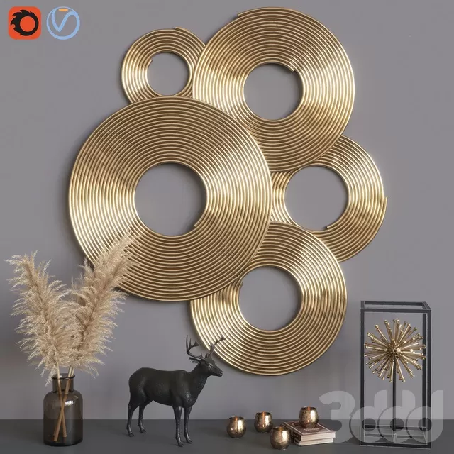 DECORATION – DECORATIVE SET – 3D MODELS – FREE DOWNLOAD – 4257