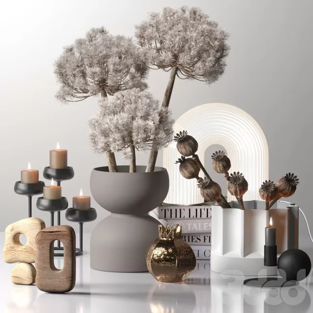 DECORATION – DECORATIVE SET – 3D MODELS – FREE DOWNLOAD – 4266