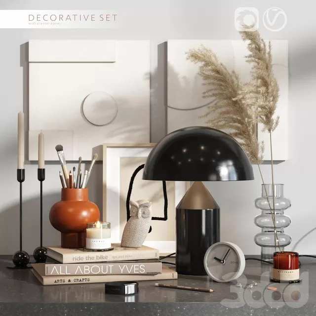 DECORATION – DECORATIVE SET – 3D MODELS – FREE DOWNLOAD – 4276