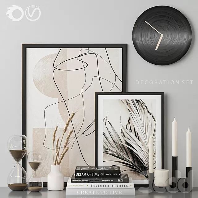 DECORATION – DECORATIVE SET – 3D MODELS – FREE DOWNLOAD – 4388