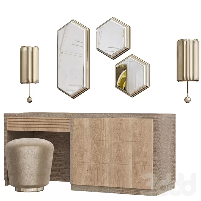 FURNITURE – DRESSING TABLE – 3D MODELS – FREE DOWNLOAD – 8208
