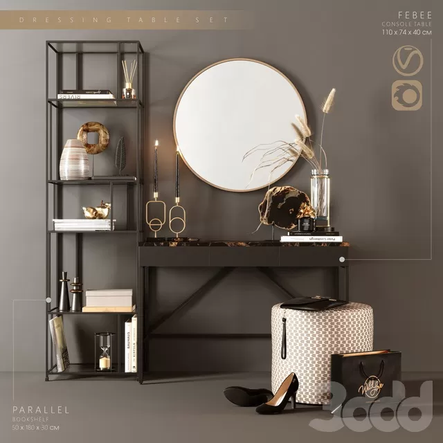 FURNITURE – DRESSING TABLE – 3D MODELS – FREE DOWNLOAD – 8224