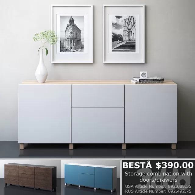 FURNITURE – SIDEBOARD & CHEST OF DRAWER – 3D MODELS – FREE DOWNLOAD – 9463