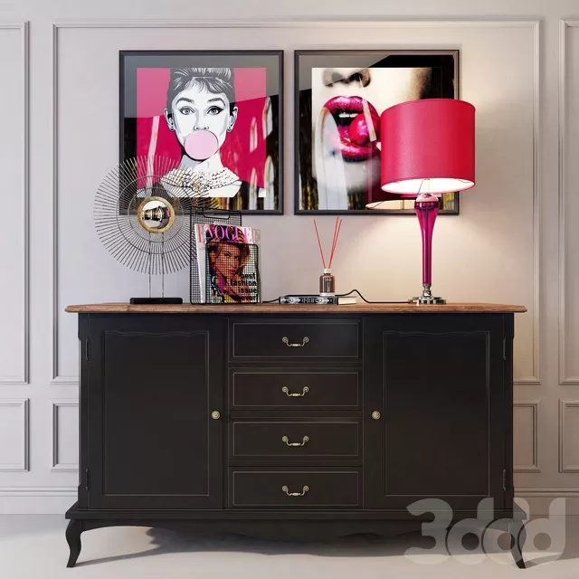 FURNITURE – SIDEBOARD & CHEST OF DRAWER – 3D MODELS – FREE DOWNLOAD – 9464