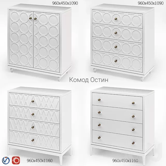 FURNITURE – SIDEBOARD & CHEST OF DRAWER – 3D MODELS – FREE DOWNLOAD – 9517