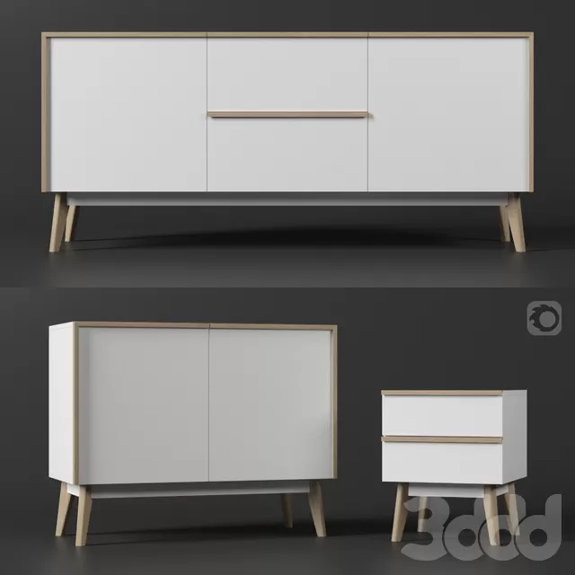 FURNITURE – SIDEBOARD & CHEST OF DRAWER – 3D MODELS – FREE DOWNLOAD – 9533