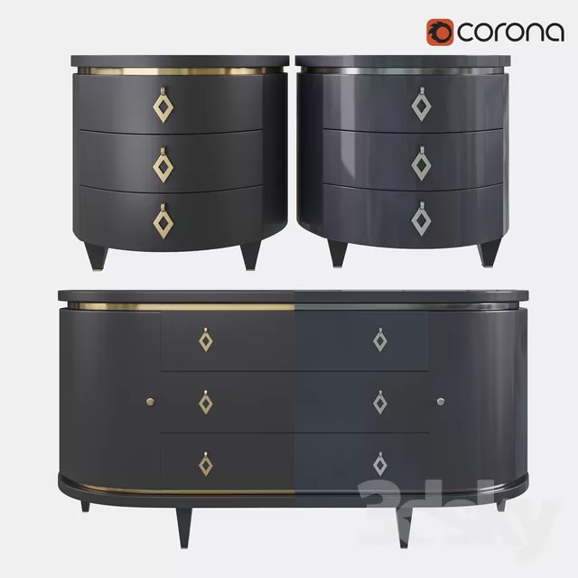 FURNITURE – SIDEBOARD & CHEST OF DRAWER – 3D MODELS – FREE DOWNLOAD – 9534