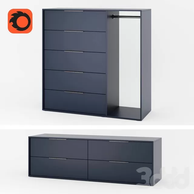 FURNITURE – SIDEBOARD & CHEST OF DRAWER – 3D MODELS – FREE DOWNLOAD – 9547