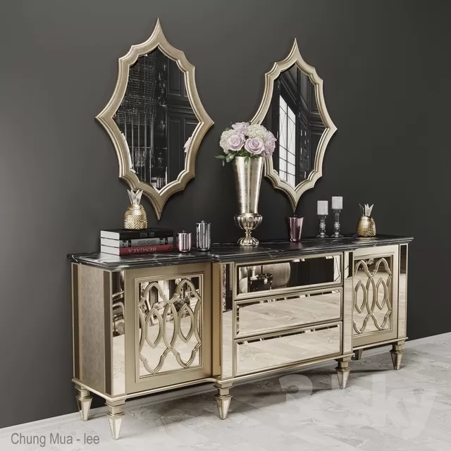 FURNITURE – SIDEBOARD & CHEST OF DRAWER – 3D MODELS – FREE DOWNLOAD – 9592