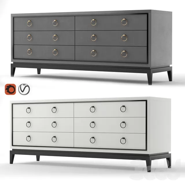 FURNITURE – SIDEBOARD & CHEST OF DRAWER – 3D MODELS – FREE DOWNLOAD – 9736