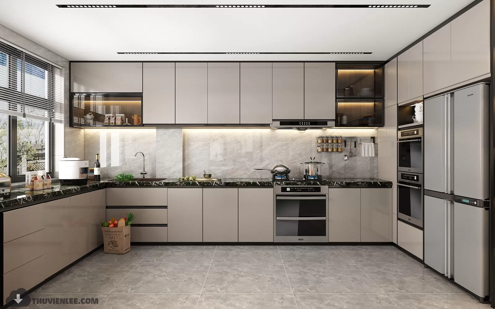 PRO 3D SCENE – KITCHEN 3D BLOCK – 035