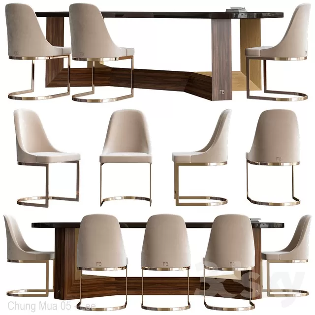 FURNITURE – TABLE CHAIR – 3D MODELS – FREE DOWNLOAD – 11453