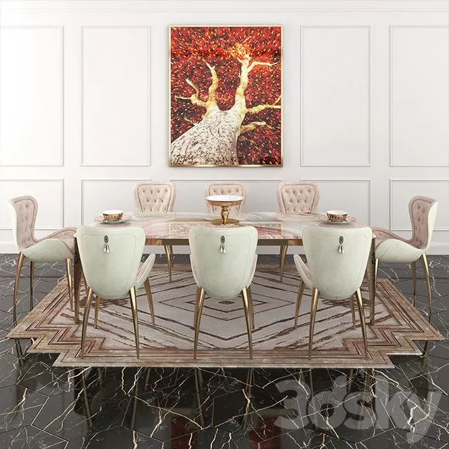 FURNITURE – TABLE CHAIR – 3D MODELS – FREE DOWNLOAD – 11458