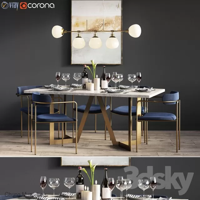 FURNITURE – TABLE CHAIR – 3D MODELS – FREE DOWNLOAD – 11461