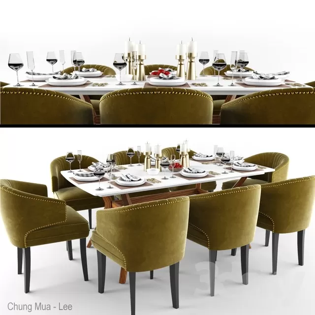 FURNITURE – TABLE CHAIR – 3D MODELS – FREE DOWNLOAD – 11464