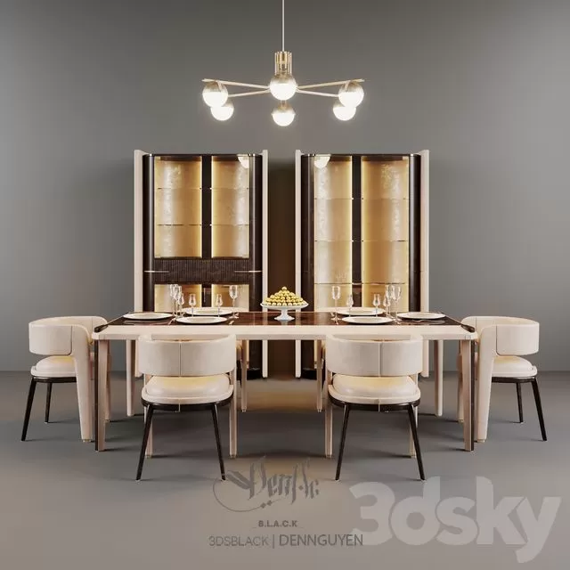 FURNITURE – TABLE CHAIR – 3D MODELS – FREE DOWNLOAD – 11483