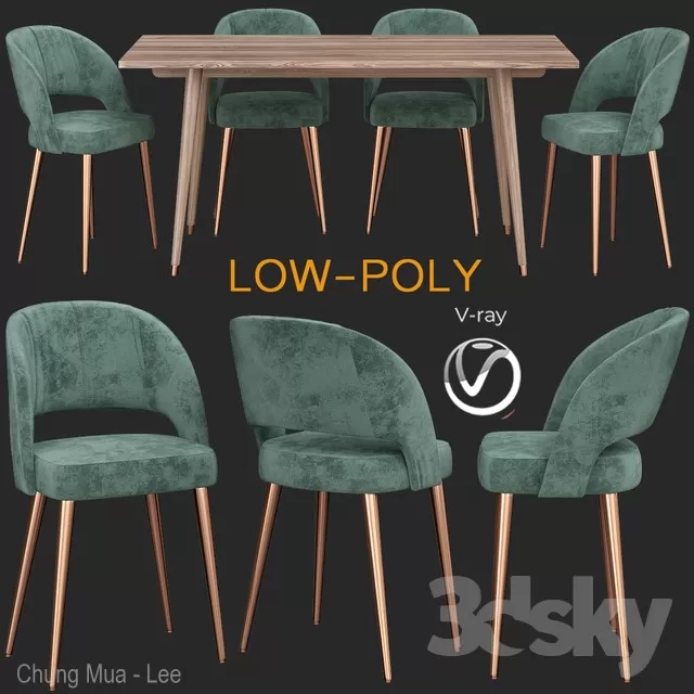 FURNITURE – TABLE CHAIR – 3D MODELS – FREE DOWNLOAD – 11583