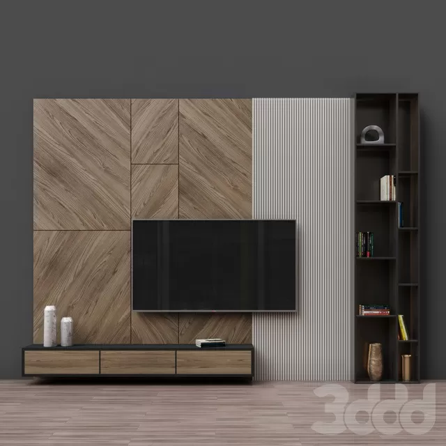 FURNITURE – TV WALL – 3D MODELS – FREE DOWNLOAD – 11864
