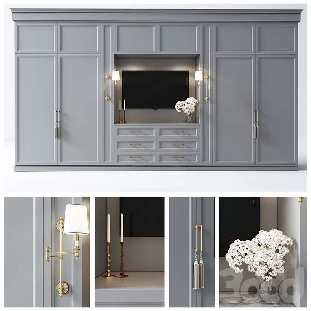 FURNITURE – TV WALL – 3D MODELS – FREE DOWNLOAD – 11865