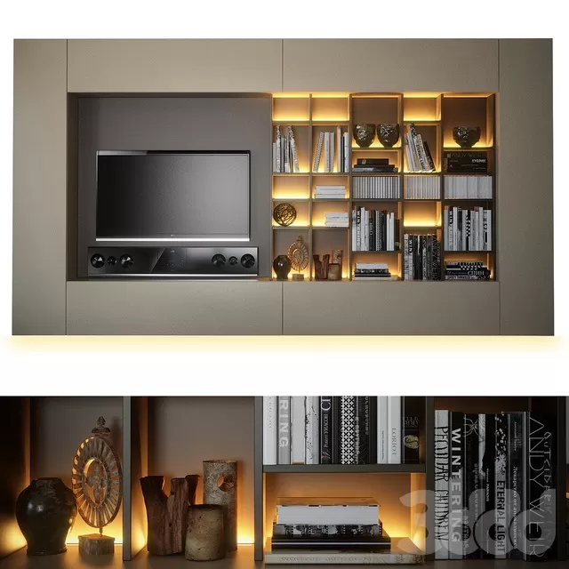 FURNITURE – TV WALL – 3D MODELS – FREE DOWNLOAD – 11866