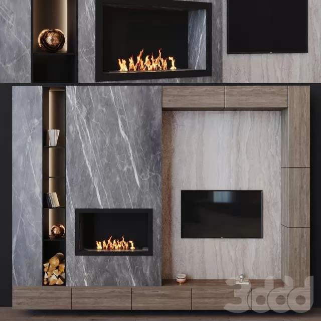 FURNITURE – TV WALL – 3D MODELS – FREE DOWNLOAD – 11872