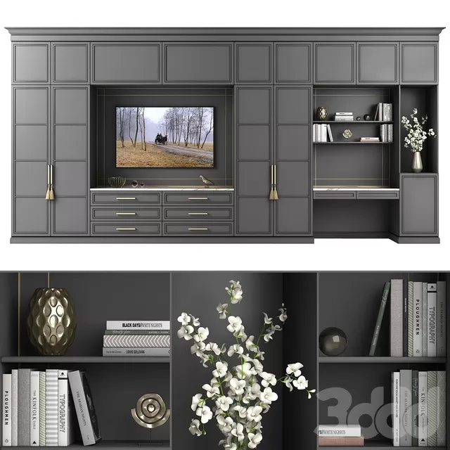 FURNITURE – TV WALL – 3D MODELS – FREE DOWNLOAD – 11874