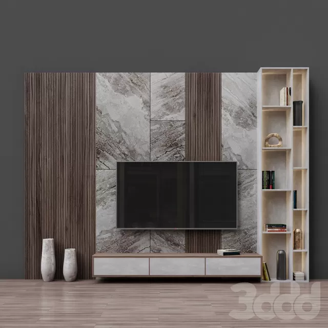 FURNITURE – TV WALL – 3D MODELS – FREE DOWNLOAD – 11875