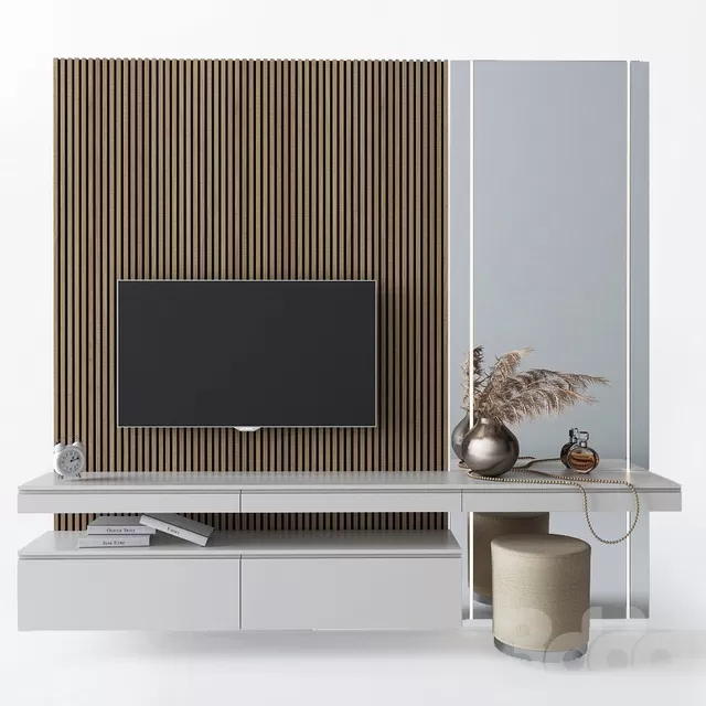 FURNITURE – TV WALL – 3D MODELS – FREE DOWNLOAD – 11876
