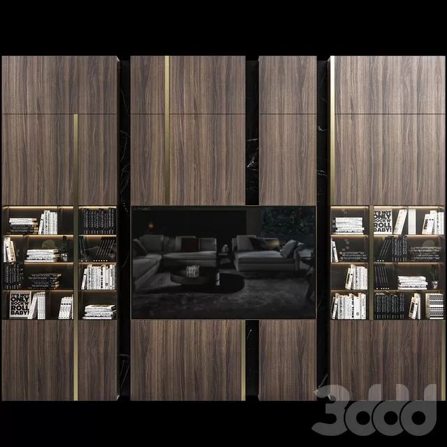 FURNITURE – TV WALL – 3D MODELS – FREE DOWNLOAD – 11879