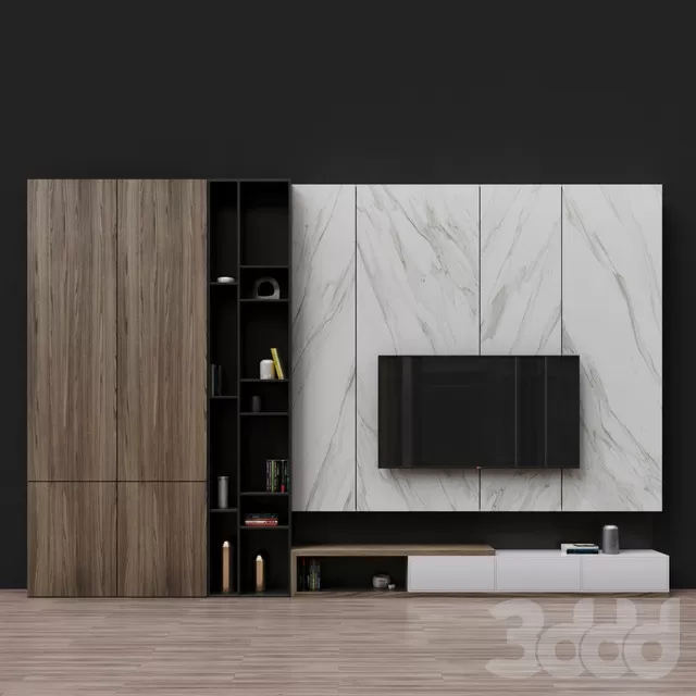 FURNITURE – TV WALL – 3D MODELS – FREE DOWNLOAD – 11881