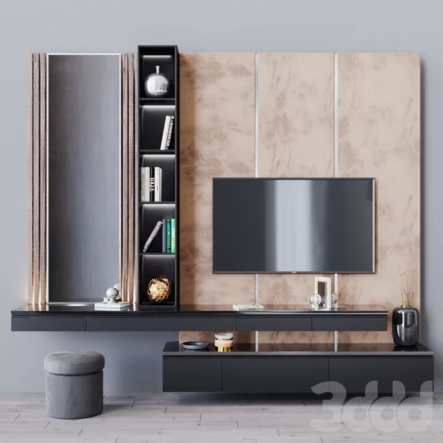 FURNITURE – TV WALL – 3D MODELS – FREE DOWNLOAD – 11883