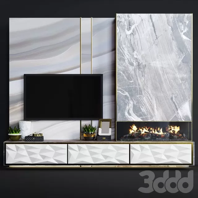 FURNITURE – TV WALL – 3D MODELS – FREE DOWNLOAD – 11884