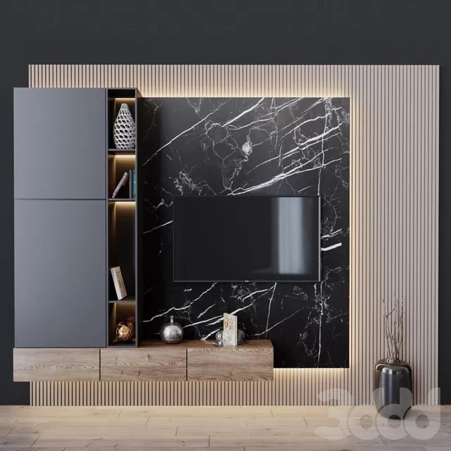 FURNITURE – TV WALL – 3D MODELS – FREE DOWNLOAD – 11888