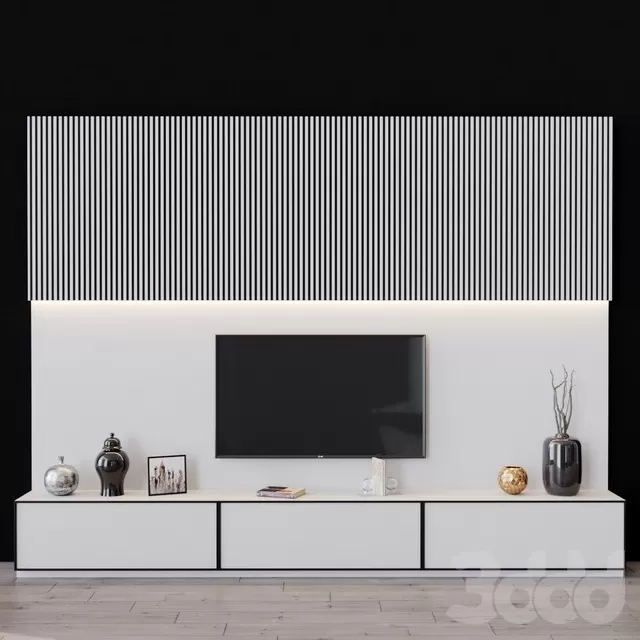FURNITURE – TV WALL – 3D MODELS – FREE DOWNLOAD – 11892