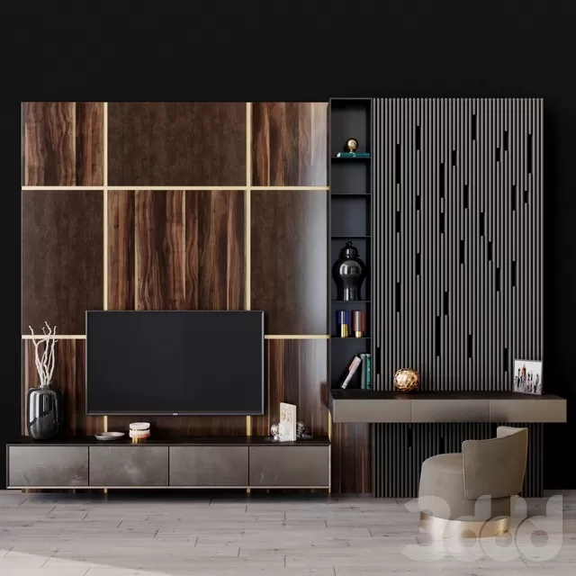 FURNITURE – TV WALL – 3D MODELS – FREE DOWNLOAD – 11894
