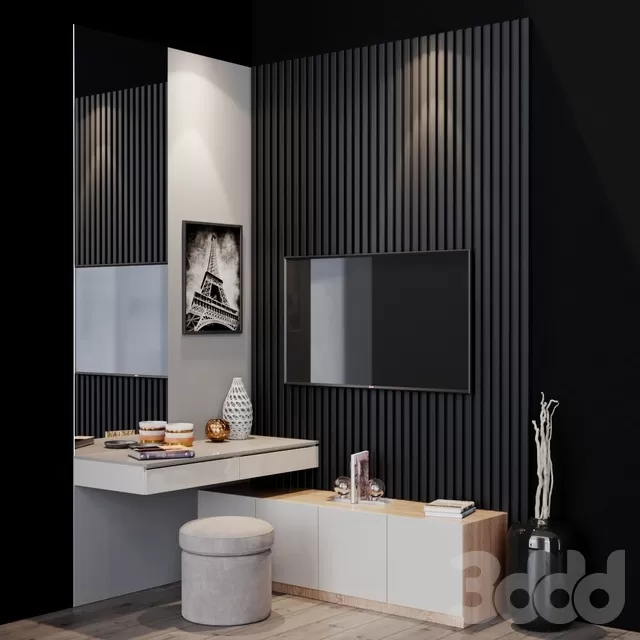 FURNITURE – TV WALL – 3D MODELS – FREE DOWNLOAD – 11896