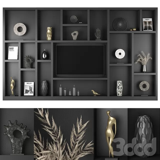 FURNITURE – TV WALL – 3D MODELS – FREE DOWNLOAD – 11900