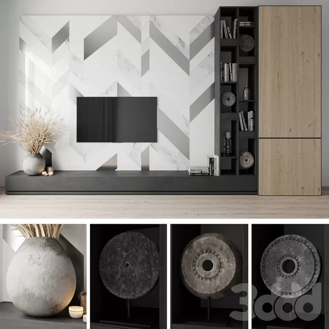 FURNITURE – TV WALL – 3D MODELS – FREE DOWNLOAD – 11902