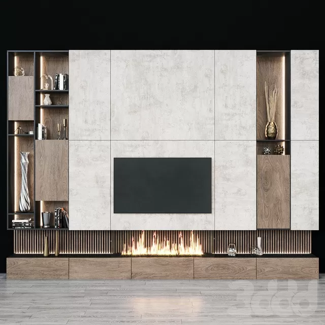 FURNITURE – TV WALL – 3D MODELS – FREE DOWNLOAD – 11904