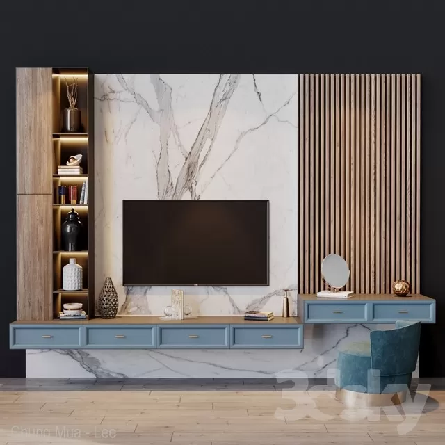 FURNITURE – TV WALL – 3D MODELS – FREE DOWNLOAD – 11905
