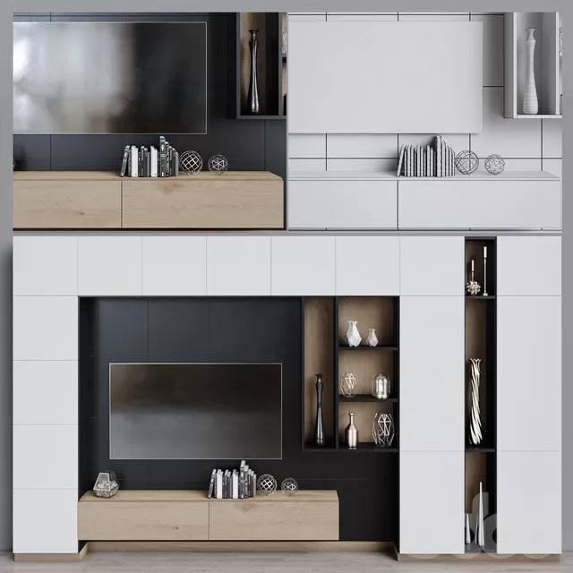 FURNITURE – TV WALL – 3D MODELS – FREE DOWNLOAD – 11908