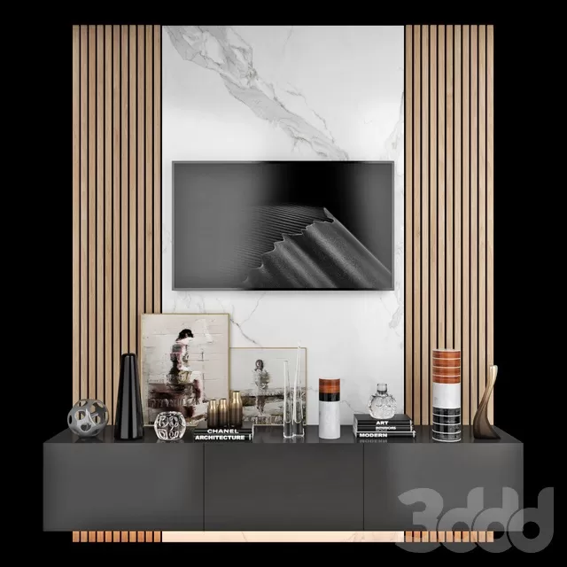 FURNITURE – TV WALL – 3D MODELS – FREE DOWNLOAD – 11910
