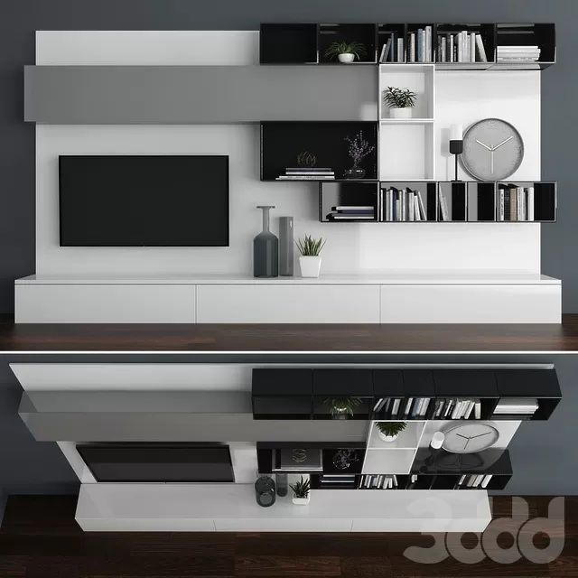 FURNITURE – TV WALL – 3D MODELS – FREE DOWNLOAD – 11914
