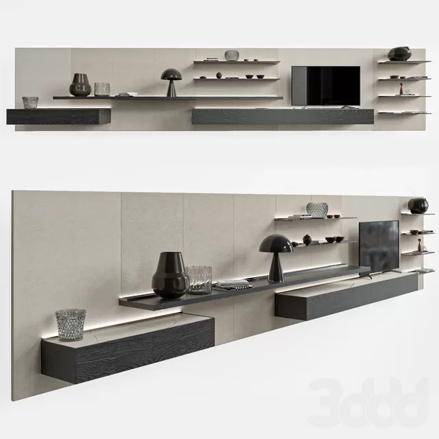 FURNITURE – TV WALL – 3D MODELS – FREE DOWNLOAD – 11922