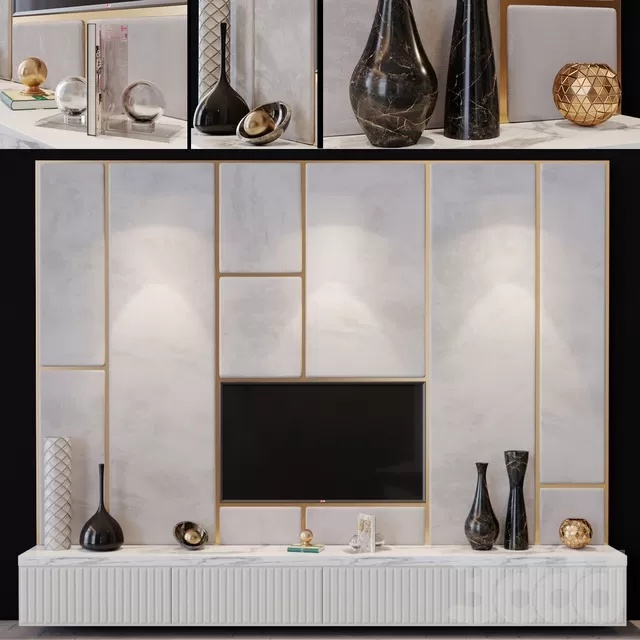 FURNITURE – TV WALL – 3D MODELS – FREE DOWNLOAD – 11923